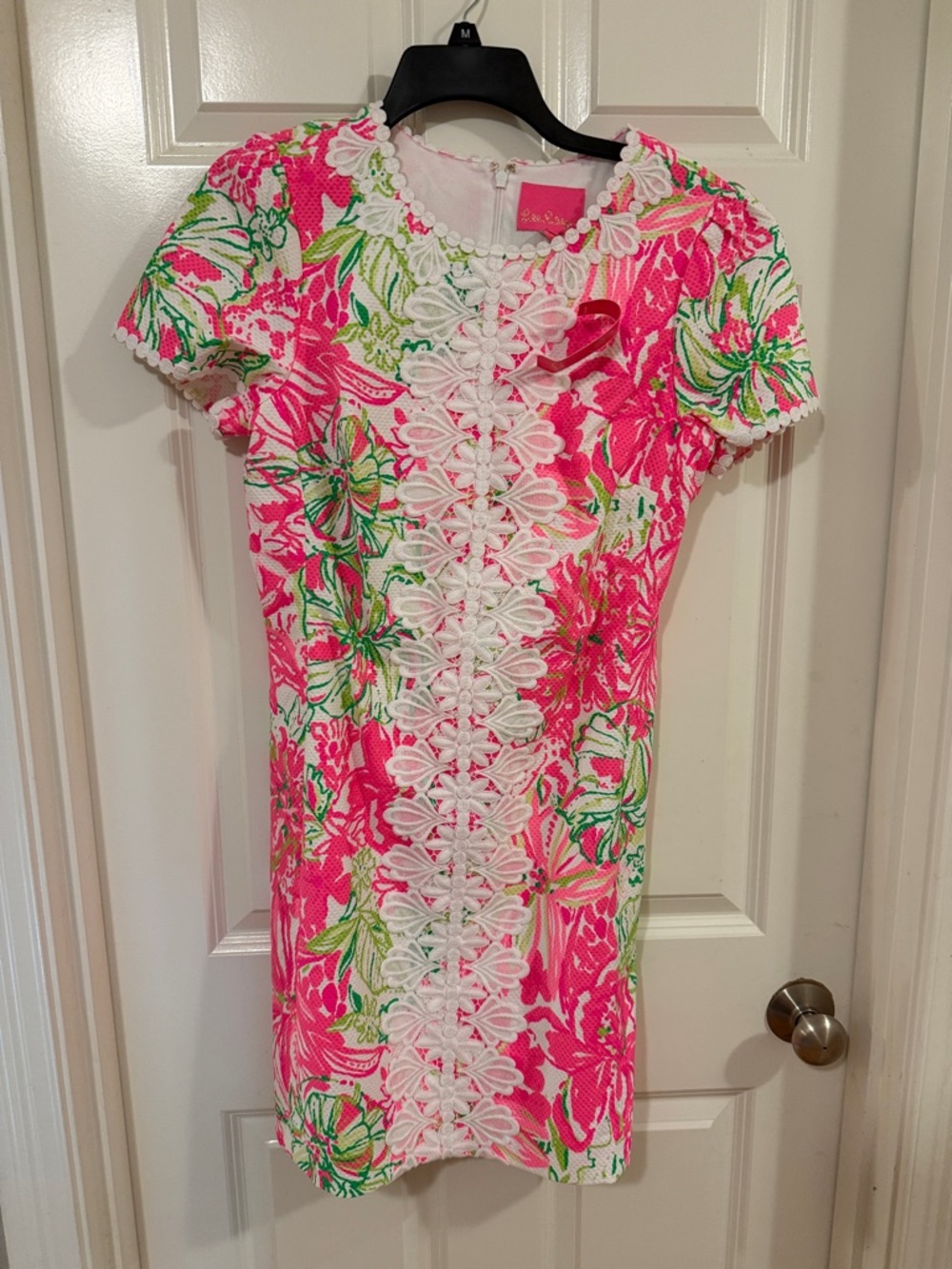 Lilly Pulitzer Pink and White Floral Maisie Stretch Shift. NWT!